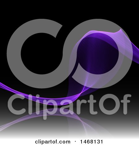 Clipart of a Purple Flowing Wave - Royalty Free Vector Illustration by KJ Pargeter