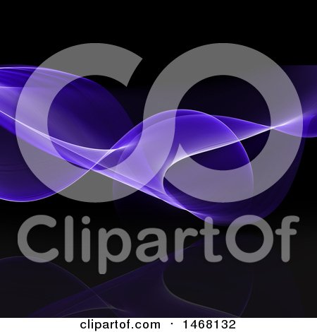 Clipart of a Background of a Purple Wave - Royalty Free Illustration by KJ Pargeter
