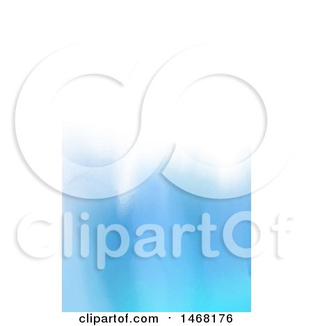 Clipart of a Blue and White Watercolour Business Card Design - Royalty Free Vector Illustration by KJ Pargeter