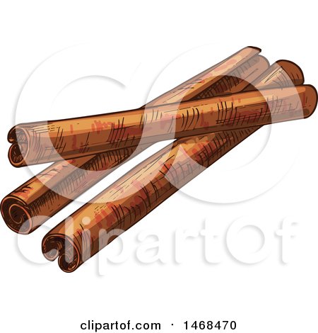 Clipart of Sketched Cinnamon Sticks - Royalty Free Vector Illustration by Vector Tradition SM