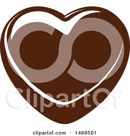 Clipart of a Chocolate Heart - Royalty Free Vector Illustration by Vector Tradition SM