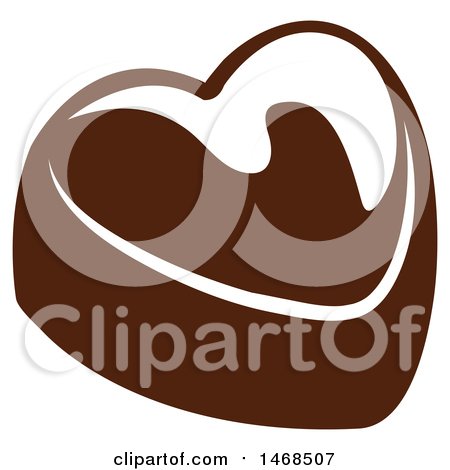 Clipart of a Chocolate Heart - Royalty Free Vector Illustration by Vector Tradition SM