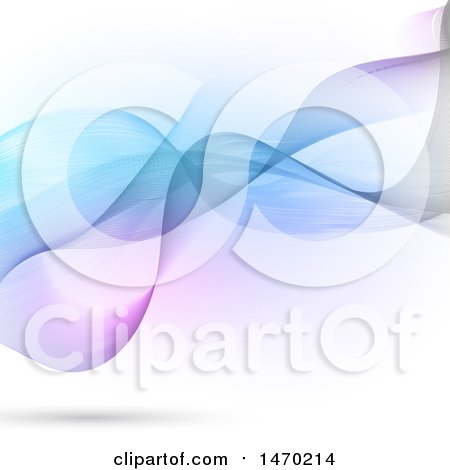 Clipart of a Blue and Purple Mesh Wave Background - Royalty Free Vector Illustration by KJ Pargeter