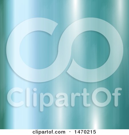 Clipart of a Brushed Metal Teal Background - Royalty Free Vector Illustration by KJ Pargeter