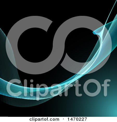 Clipart of a Flowing Wave Background - Royalty Free Vector Illustration by KJ Pargeter