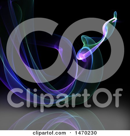Clipart of a Background of Smokey Waves - Royalty Free Illustration by KJ Pargeter
