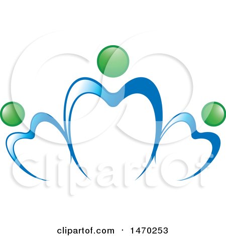 Clipart of a Family and Teeth Design - Royalty Free Vector Illustration by Lal Perera