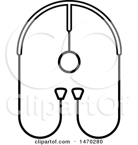 Clipart of a Stethoscope Forming the Letter a - Royalty Free Vector Illustration by Lal Perera