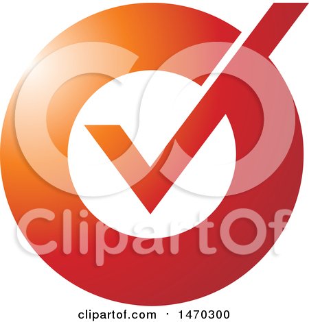 Clipart of a Check Mark Icon - Royalty Free Vector Illustration by Lal Perera