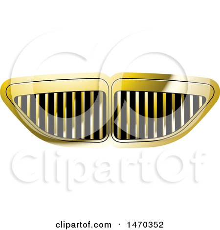 Clipart of a Golden Grill Design - Royalty Free Vector Illustration by Lal Perera