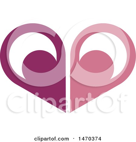 Clipart of a Heart Design - Royalty Free Vector Illustration by Lal Perera
