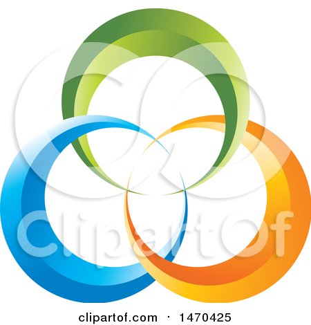 Clipart of a Design of Colorful Rings - Royalty Free Vector Illustration by Lal Perera
