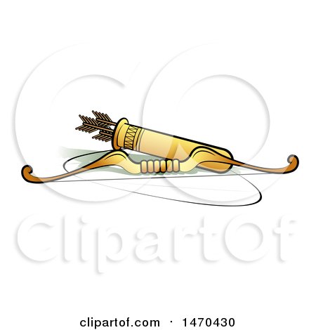 Clipart of a Bow and Arrows - Royalty Free Vector Illustration by Lal Perera