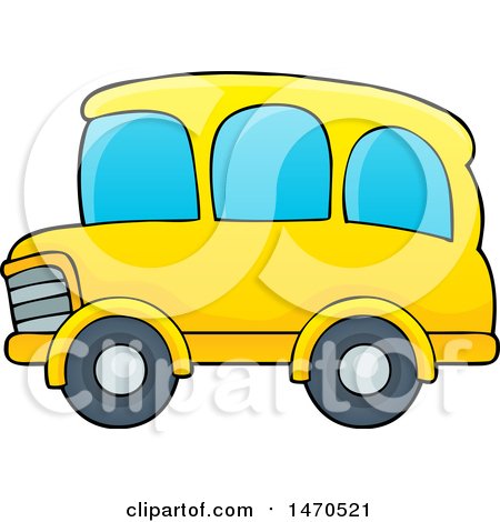 Clipart of a Yellow School Bus - Royalty Free Vector Illustration by visekart