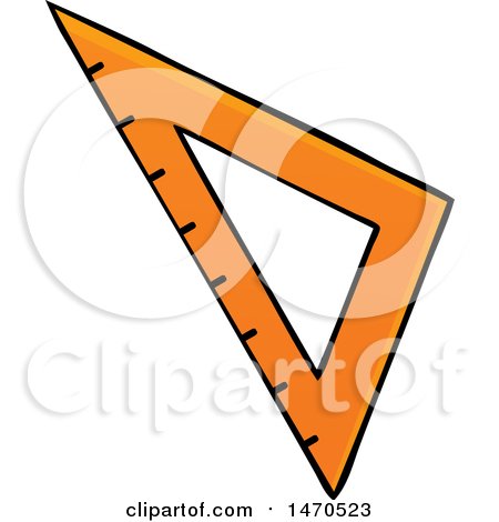 Clipart of a Protractor Ruler - Royalty Free Vector Illustration by visekart