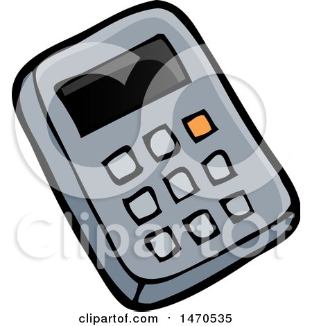 Clipart of a Calculator - Royalty Free Vector Illustration by visekart