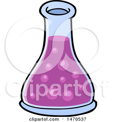 Clipart of a Science Flask - Royalty Free Vector Illustration by visekart
