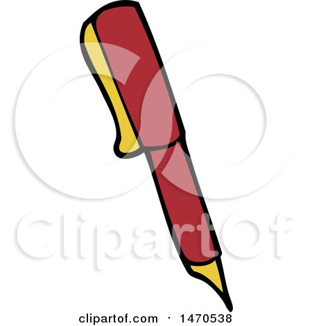 Clipart of a Pen - Royalty Free Vector Illustration by visekart