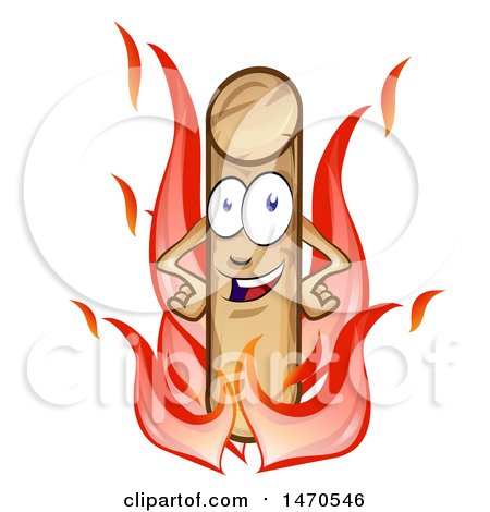 Clipart of a Heating Pellet Mascot with Fire - Royalty Free Vector ...