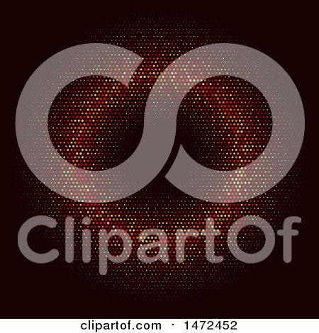 Clipart of a Halftone Dots Circle Background - Royalty Free Vector Illustration by KJ Pargeter