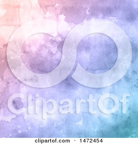 Clipart of a Pink Purple and Blue Watercolor Background - Royalty Free Vector Illustration by KJ Pargeter