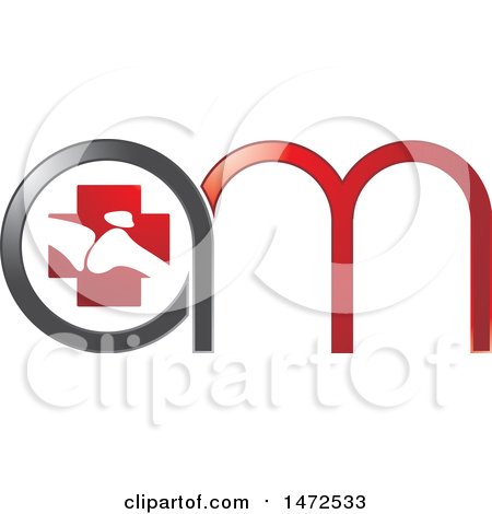 Clipart of a Orthopedic Medical Abstract a M Design - Royalty Free Vector Illustration by Lal Perera