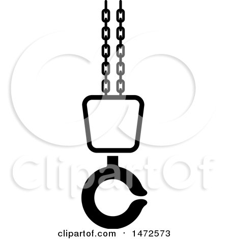 Clipart of a Hook and Chain - Royalty Free Vector Illustration by Lal Perera