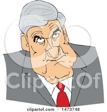 Clipart of a Caricature of Robert Mueller - Royalty Free Vector Illustration by djart