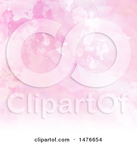 Clipart of a Pink Watercolor Background - Royalty Free Illustration by KJ Pargeter