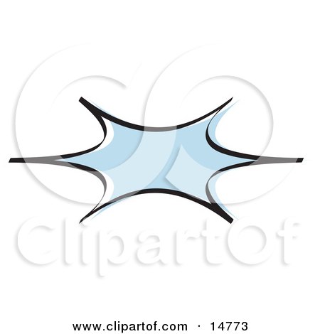 Blue Starburst With A Black Outline Clipart Illustration by Andy Nortnik