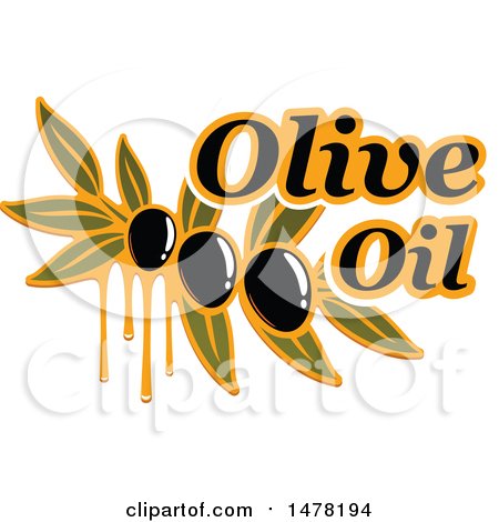 Clipart of a Design with Olives and Text - Royalty Free Vector Illustration by Vector Tradition SM