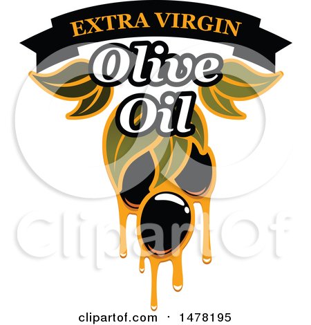 Clipart of a Design with Olives and Text - Royalty Free Vector Illustration by Vector Tradition SM