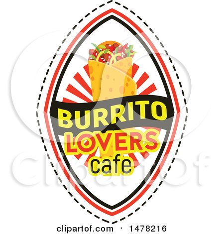 Clipart of a Burrito and Text Design - Royalty Free Vector Illustration by Vector Tradition SM