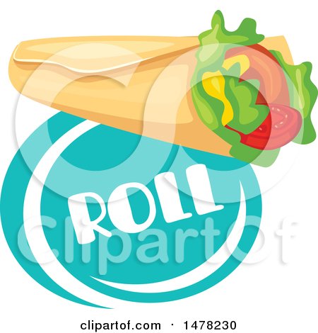 Clipart of a Wrap and Text Design - Royalty Free Vector Illustration by Vector Tradition SM