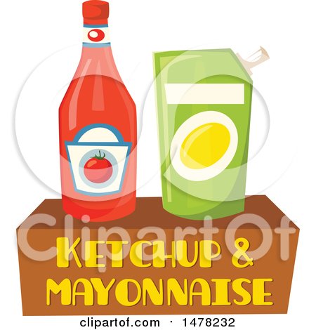 Clipart of a Condiment and Text Design - Royalty Free Vector Illustration by Vector Tradition SM