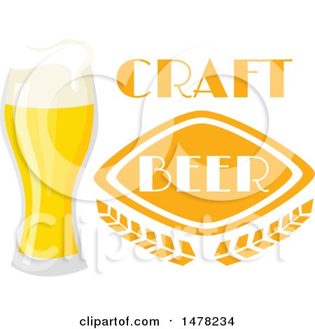 Clipart of a Beer and Text Design - Royalty Free Vector Illustration by Vector Tradition SM