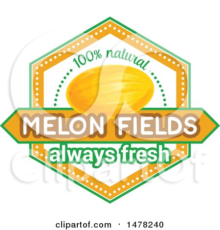 Clipart of a Melon and Text Design - Royalty Free Vector Illustration by Vector Tradition SM
