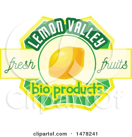 Clipart of a Lemon and Text Design - Royalty Free Vector Illustration by Vector Tradition SM