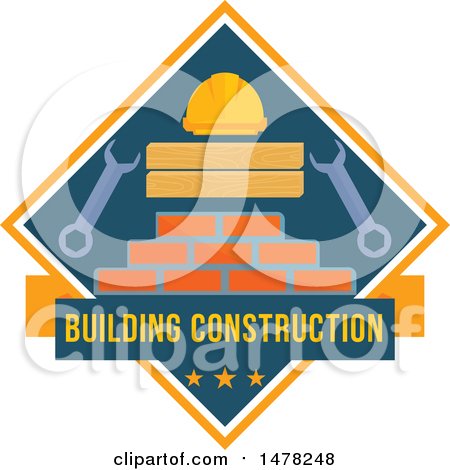 Clipart of a Masonry and Building Construction Design - Royalty Free Vector Illustration by Vector Tradition SM