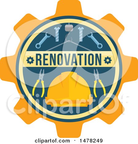 Clipart of a Tools and Renovating Design - Royalty Free Vector Illustration by Vector Tradition SM
