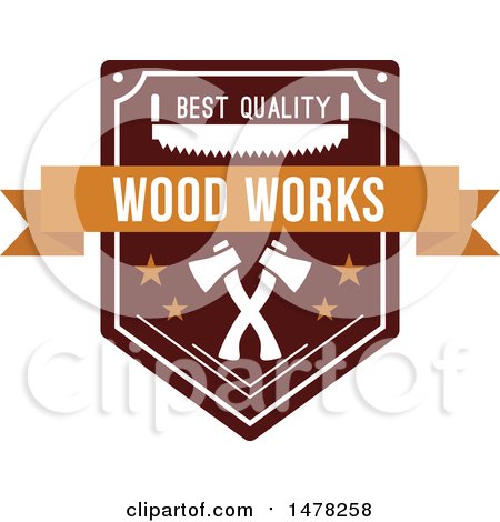 Clipart of a Wood Works Design - Royalty Free Vector Illustration by Vector Tradition SM