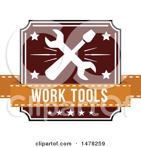 Clipart of a Work Tools Design - Royalty Free Vector Illustration by Vector Tradition SM
