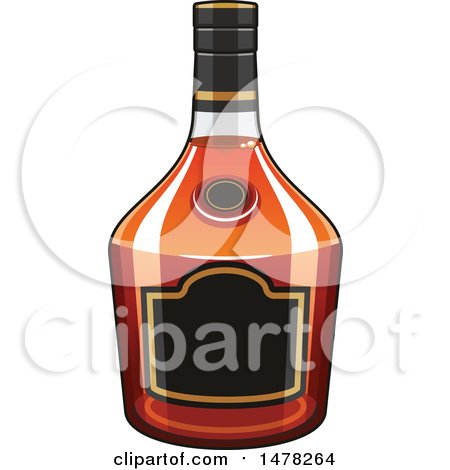 Clipart of a Liquor Bottle - Royalty Free Vector Illustration by Vector Tradition SM