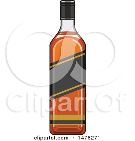 Clipart of a Liquor Bottle - Royalty Free Vector Illustration by Vector Tradition SM