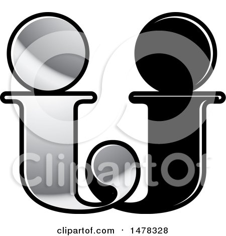 Clipart of a Letter J Design - Royalty Free Vector Illustration by Lal Perera