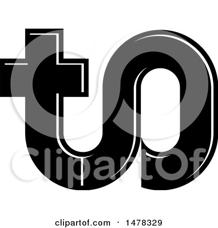 Clipart of a Letter T O Design - Royalty Free Vector Illustration by Lal Perera