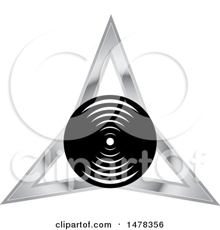 Clipart of a Circle and Triangle Design - Royalty Free Vector Illustration by Lal Perera