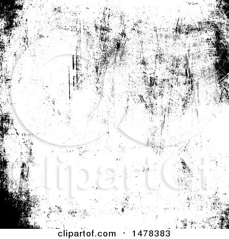 Clipart of a Black and White Grunge Background - Royalty Free Vector Illustration by KJ Pargeter