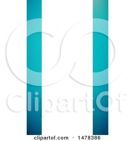 Clipart of a Blue and White Business Card Template - Royalty Free Vector Illustration by KJ Pargeter