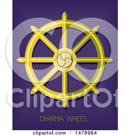 Clipart of a Dharma Wheel - Royalty Free Vector Illustration by BNP Design Studio